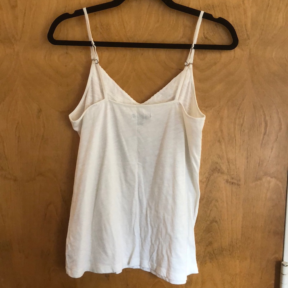 Embroidered cream tank top - Picture 3 of 4